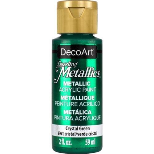 DecoArt Dazzling Metallics 59ml (2oz) Crystal Green