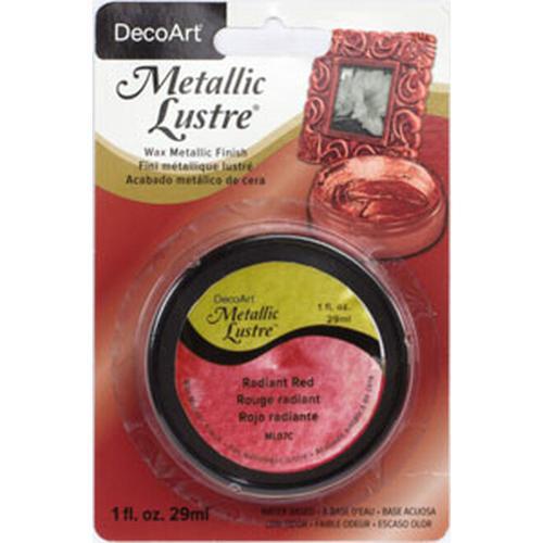 DecoArt Metallic Lustre Wax 29.6ml (1oz) Radiant Red