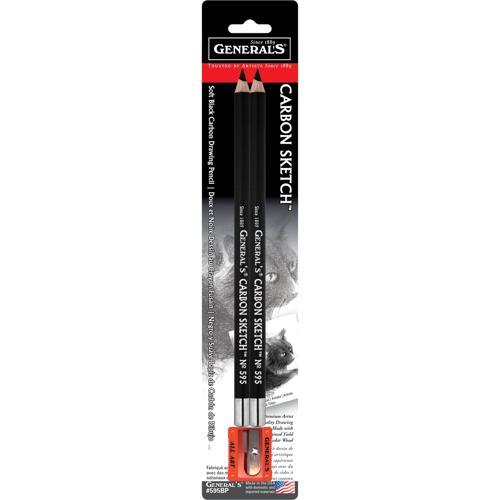 Generals Carbon Sketch Pencils Soft #595 2 Pack