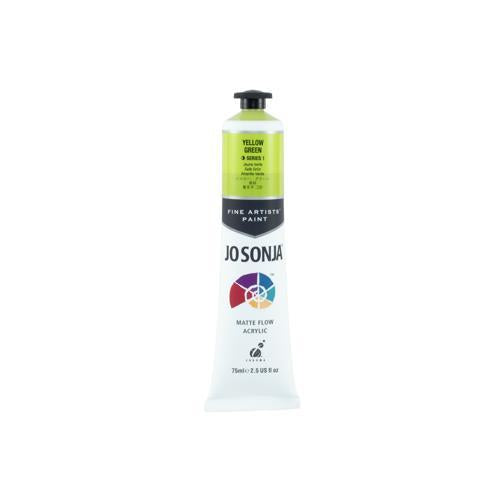 Jo Sonjas Matte Flow Acrylic Paint 75ml S1 Yellow Green