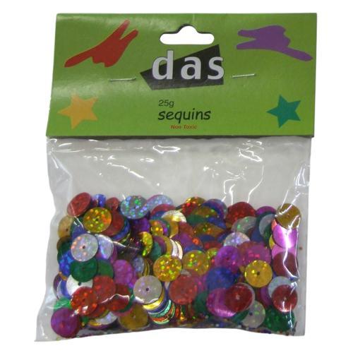 DAS Sequins Assorted Colour 25gm