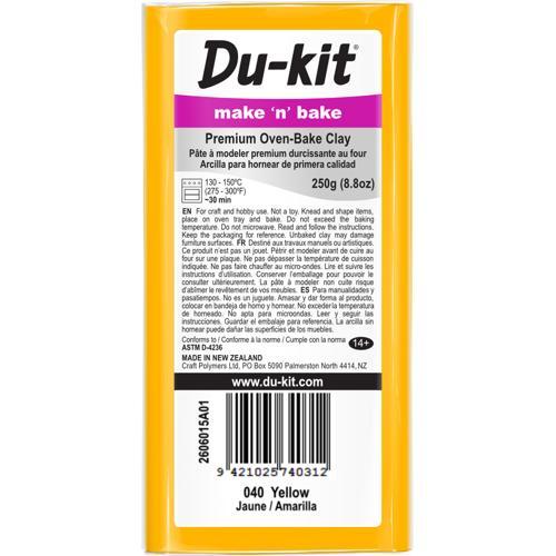 Du-kit Polymer Modelling Clay 250gm Yellow