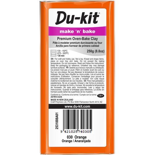 Du-kit Polymer Modelling Clay 250gm Orange