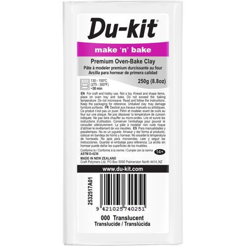 Du-kit Polymer Modelling Clay 250gm Translucent