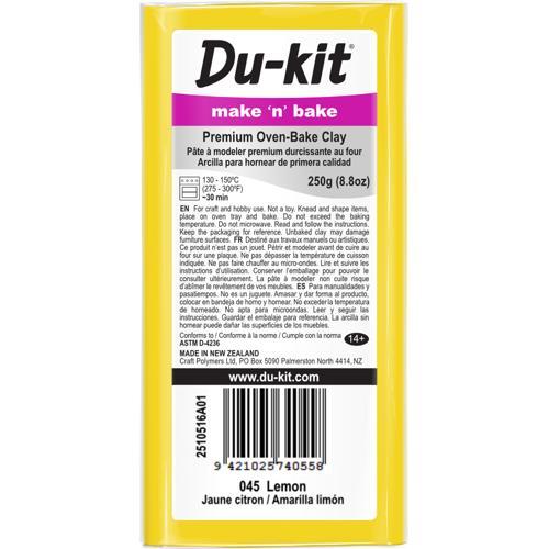 Du-kit Polymer Modelling Clay 250gm Lemon