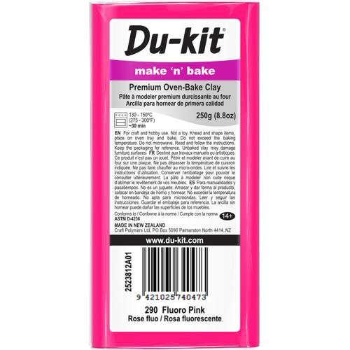 Du-kit Polymer Modelling Clay 250gm Fluo Pink