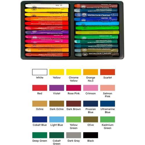 Mungyo Gallery Watercolour Crayons Assorted Colours 24 Pack
