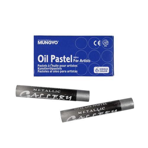 Mungyo Gallery Oil Pastels Metallic Silver 6 Pack