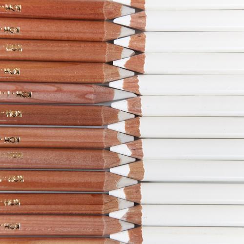 Koh-I-Noor Gioconda White Charcoal Soft Pencils #8812/2 Box of 12