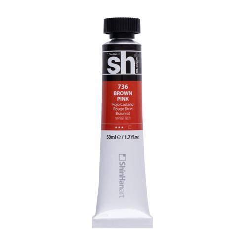 ShinHan SH Oil Colour Paint 50ml Brown Pink 736