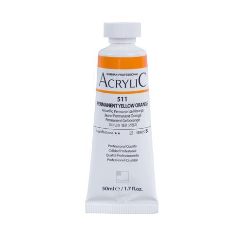 ShinHan Professional Acrylic Paint 50ml Permanent Yellow Orange 511