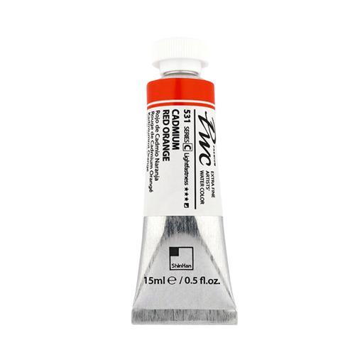 ShinHan PWC Extra Fine Watercolour Paint 15ml Cadmium Red Orange 531
