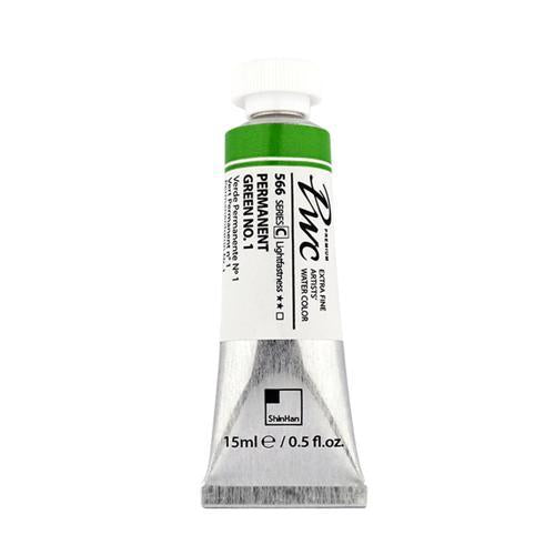 ShinHan PWC Extra Fine Watercolour Paint 15ml Permanent Green 1 566