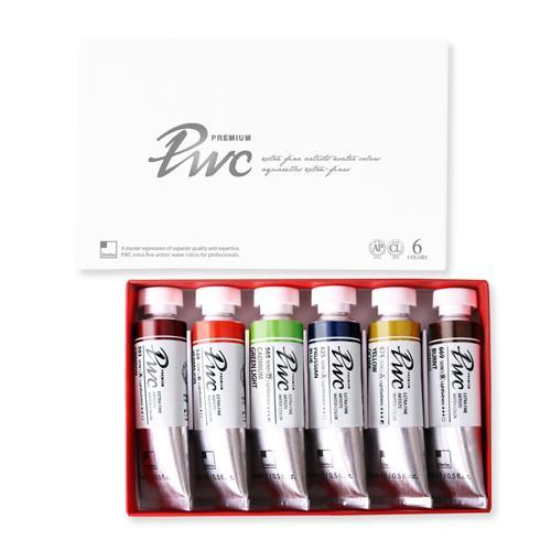 ShinHan PWC Extra Fine Watercolour Paints 15ml Colour Set B 6 Pack
