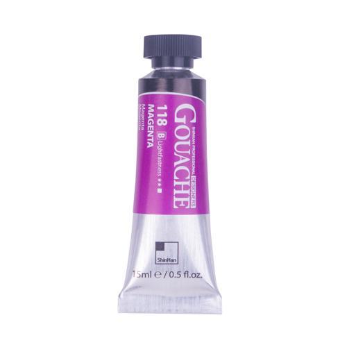 ShinHan Professional Designer Gouache Paint 15ml Magenta 118