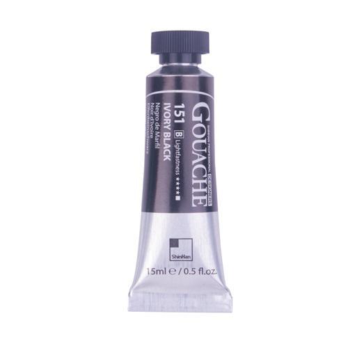 ShinHan Professional Designer Gouache Paint 15ml Ivory Black 151