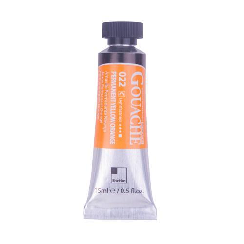 ShinHan Professional Designer Gouache Paint 15ml Permanent Yellow Orange 022