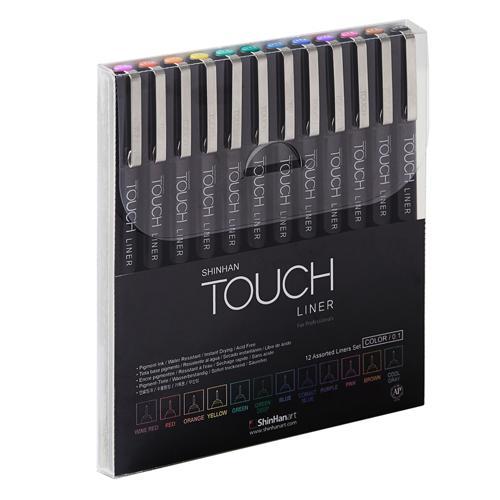 ShinHan Touch Liner Marker Set 0.1mm Assorted Colours 12 Pack