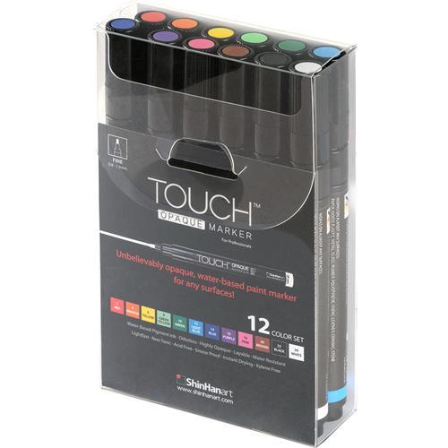 ShinHan Touch Opaque Marker Fine 0.8-1.3mm Assorted Colours 12 Pack