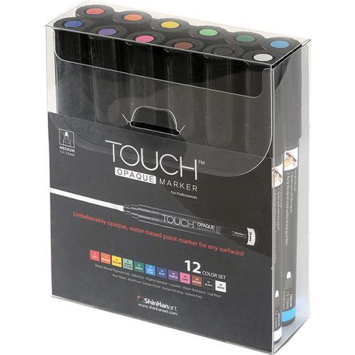 ShinHan Touch Opaque Marker Medium 1.5-2.3mm Assorted Colours 12 Pack
