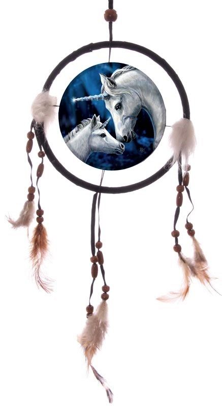 Intricate 16cm dreamcatcher by Lisa Parker, symbolizing love, protection, and positivity with mystical motifs.