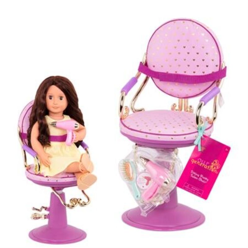 OG Accessory Set - Purple Salon Chair W/ Heart Pattern