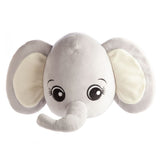 Cute 22cm plush elephant cushion made of super soft velour, perfect for cuddling and comfort.