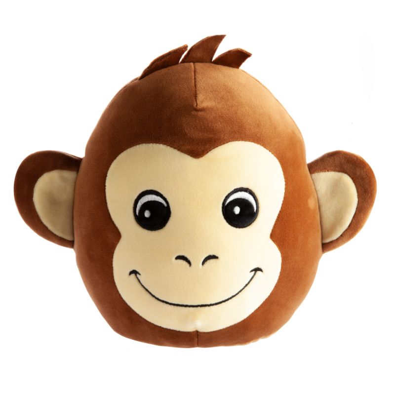 Soft velour monkey plush toy, 22cm tall, ideal for cuddling, play, and decor. Perfect gift for kids and adults.