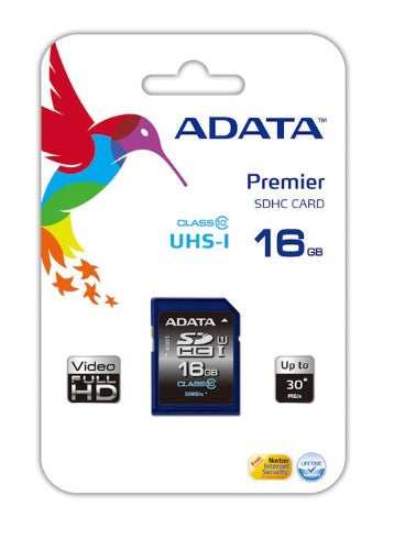 ADATA 16GB SDHC CARD CLASS 10 UHS-1 V10