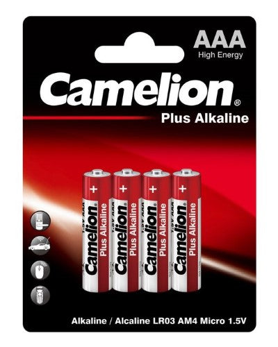 CAMELION PLUS ALKALINE AAA 4PK [OM12]
