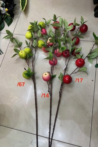 Artificial Apple Fruit Spray  - Pack of  5