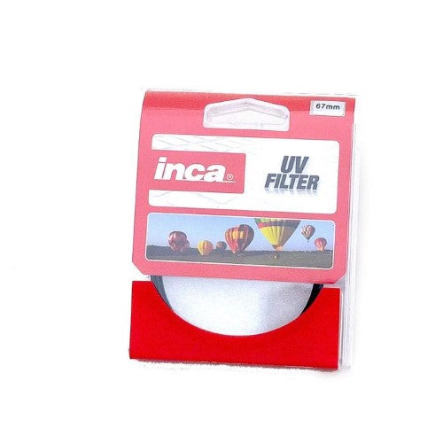 INCA 67MM UV Filter enhances photography by absorbing UV rays and protecting lenses from dust, moisture, and scratches.