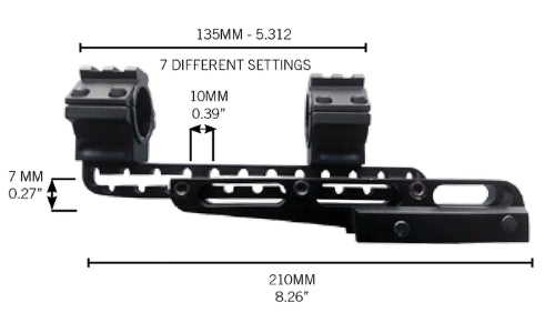 KONUS UNIVERSAL CANTILEVER MOUNT 25.4 AND 30MM ADJUSTABLE