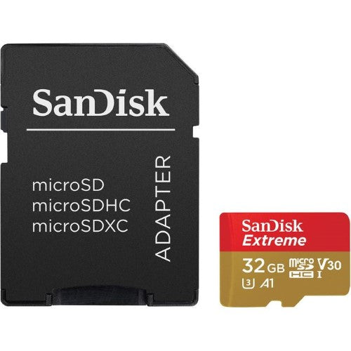 SANDISK EXTREME MICRO SDHC 32GB 100MB/S UHS-I SD ADAPTER
