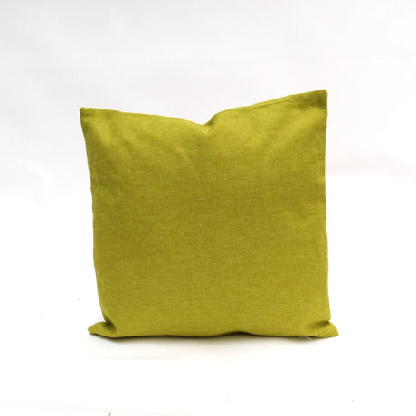 Vibrant lime square cushion (50 x 50cm) enhances comfort and style for indoor and outdoor living spaces.