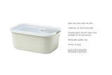 Easyclip Storage 700ml in Nordic White, leakproof container with steam vent, perfect for fridge, freezer, and microwave use.