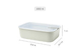 Easyclip Storage 1500ml in Nordic White: airtight, stackable food storage box with transparent lid, ideal for fridge, microwave, and freezer.