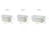 Easyclip 3-Piece Set in Nordic White, airtight and stylish storage solution for meal prep, microwave, and fridge organization.