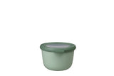 Cirqula Round 500ml bowl in Nordic Sage, ideal for food storage, airtight lid, stackable, microwave-safe, and BPA-free.