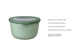 Versatile 1000ml Cirqula bowl in Nordic Sage, featuring an airtight lid, stackable design, and BPA-free durability.