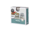 Cirqula Round 3-Piece Set in Nordic White, featuring airtight lids, stackable design, and ideal for fridge, freezer, and microwave use.