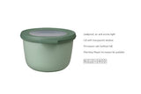 Cirqula Round 3-Piece Set in Nordic Sage, durable bowls with airtight lids, perfect for meal prep and storage.