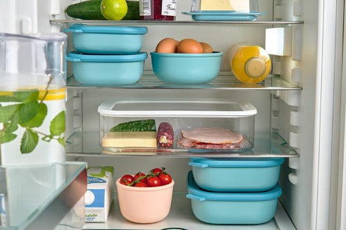 Cirqula Round 3-Piece Set in Nordic Sage, durable storage bowls with airtight lids, perfect for meal prep and organization.