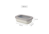 Versatile 500ml Cirqula bowl in Nordic White, perfect for storing, microwaving, and serving meals with a clear viewing lid.