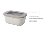 Mepal Cirqula 750ml container in Nordic White, airtight and leak-proof, perfect for meal prep and versatile food storage.