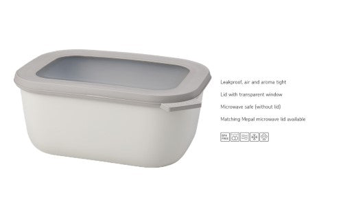Cirqula Rectangle 1500ml Nordic White - Mepal