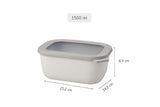 Cirqula Rectangle 1500ml Nordic White - Mepal