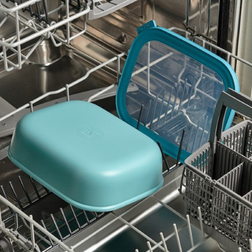 Sleek 1500ml Nordic Sage food storage container with airtight lid, stackable design, and transparent window for easy visibility.