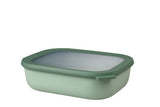 Versatile 2000ml food storage bowl in Nordic Sage, airtight lid, durable, stackable, and dishwasher-safe from Mepal.