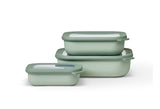 Versatile 3-piece food storage set with airtight lids, transparent windows, and designed for microwave, freezer, and dishwasher use.